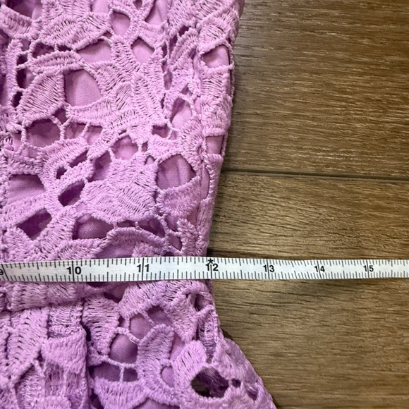 ASTR The Label Lace Overlay Midi A-Line Dress, Light Orchard, Size S, Dressy - Picture 10 of 15